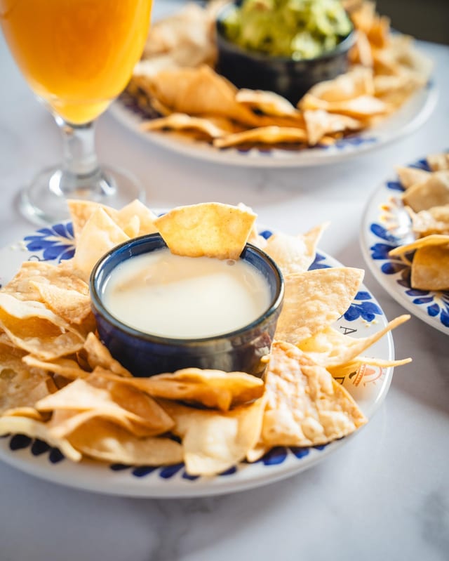 Cheese Dip And Chips.